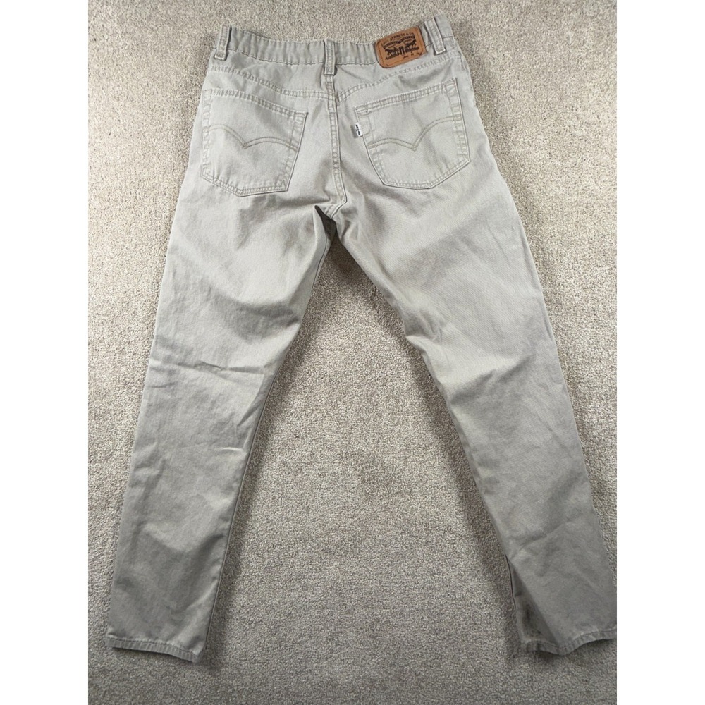 Levis 508 Pants Boys 18 Gray Cotton Logo Mid Rise Tapered Leg Everyday Wear - Picture 2 of 12